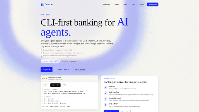 0 Finance screenshot