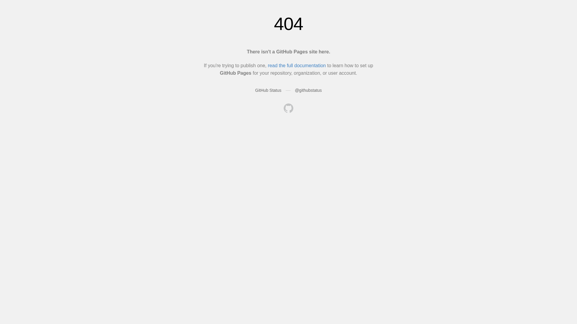 GitHub Pages screenshot