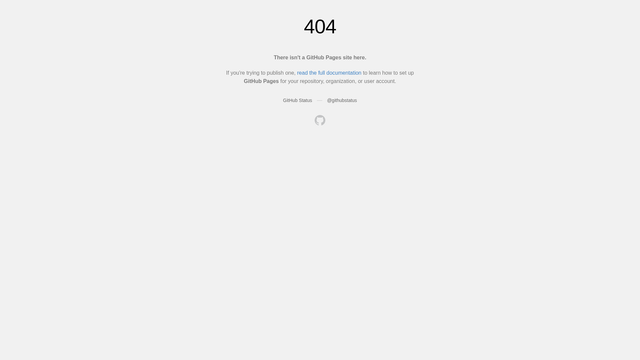 GitHub Pages screenshot
