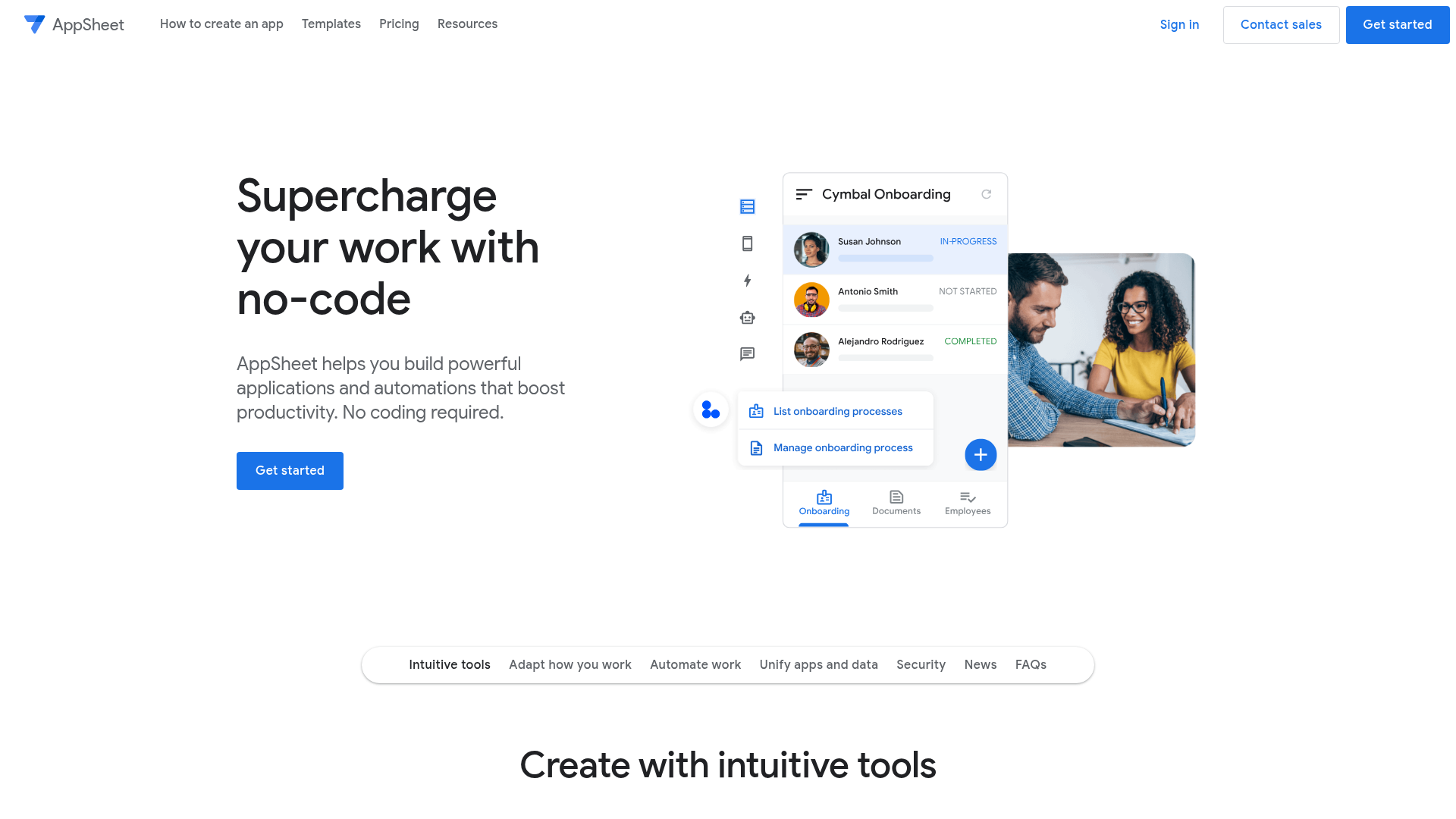 Google AppSheet screenshot