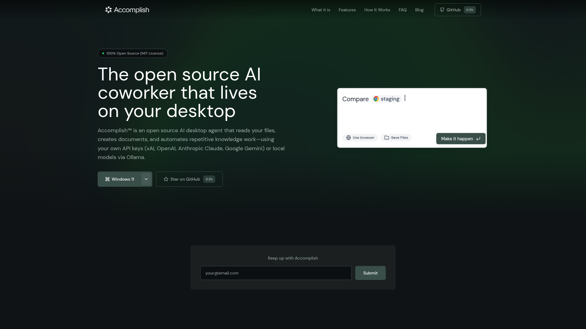 Accomplish screenshot