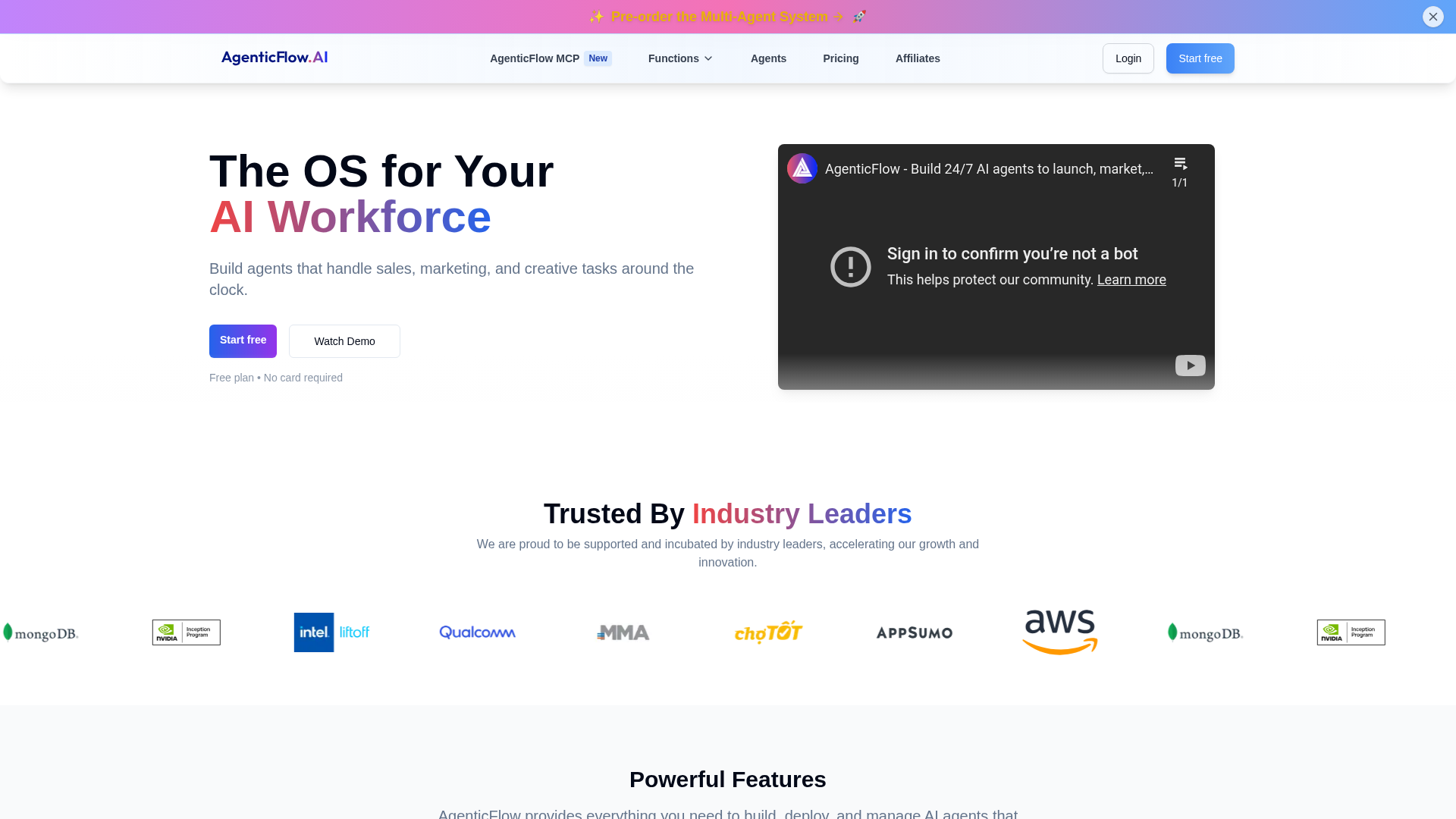 AgenticFlow screenshot