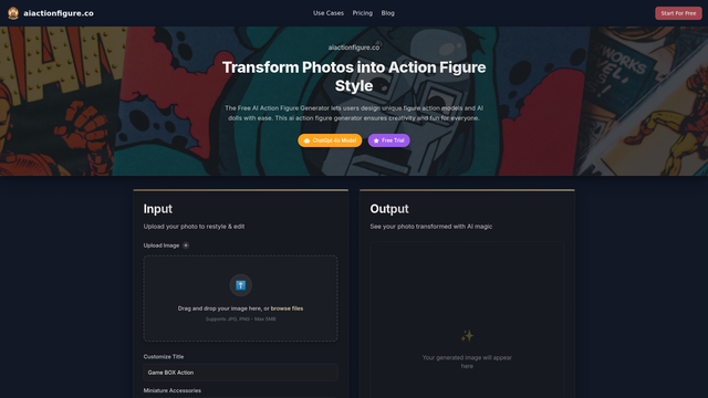 AI Action Figure Generator screenshot