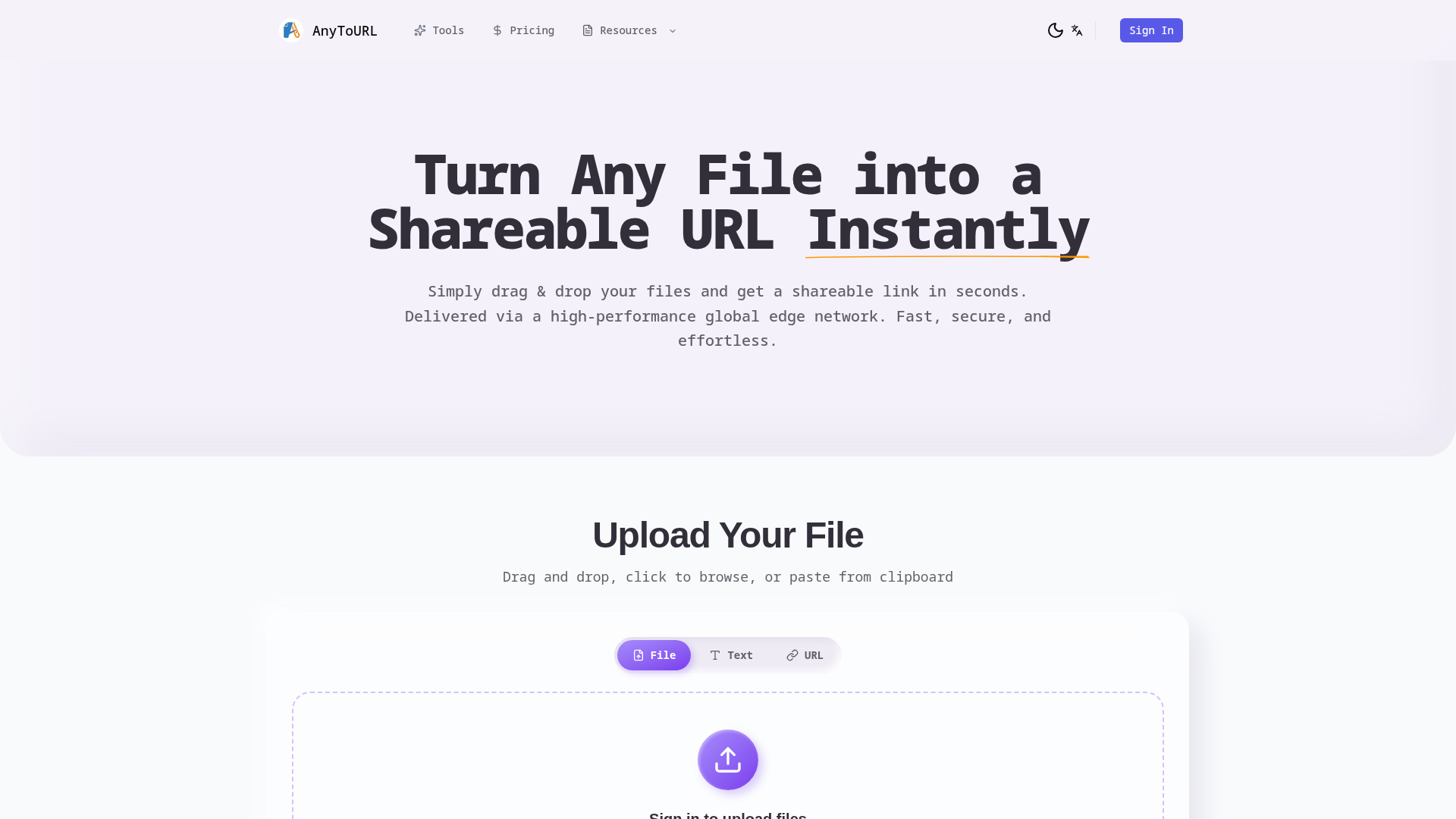 AnyToURL screenshot