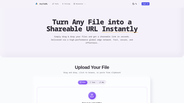 AnyToURL screenshot