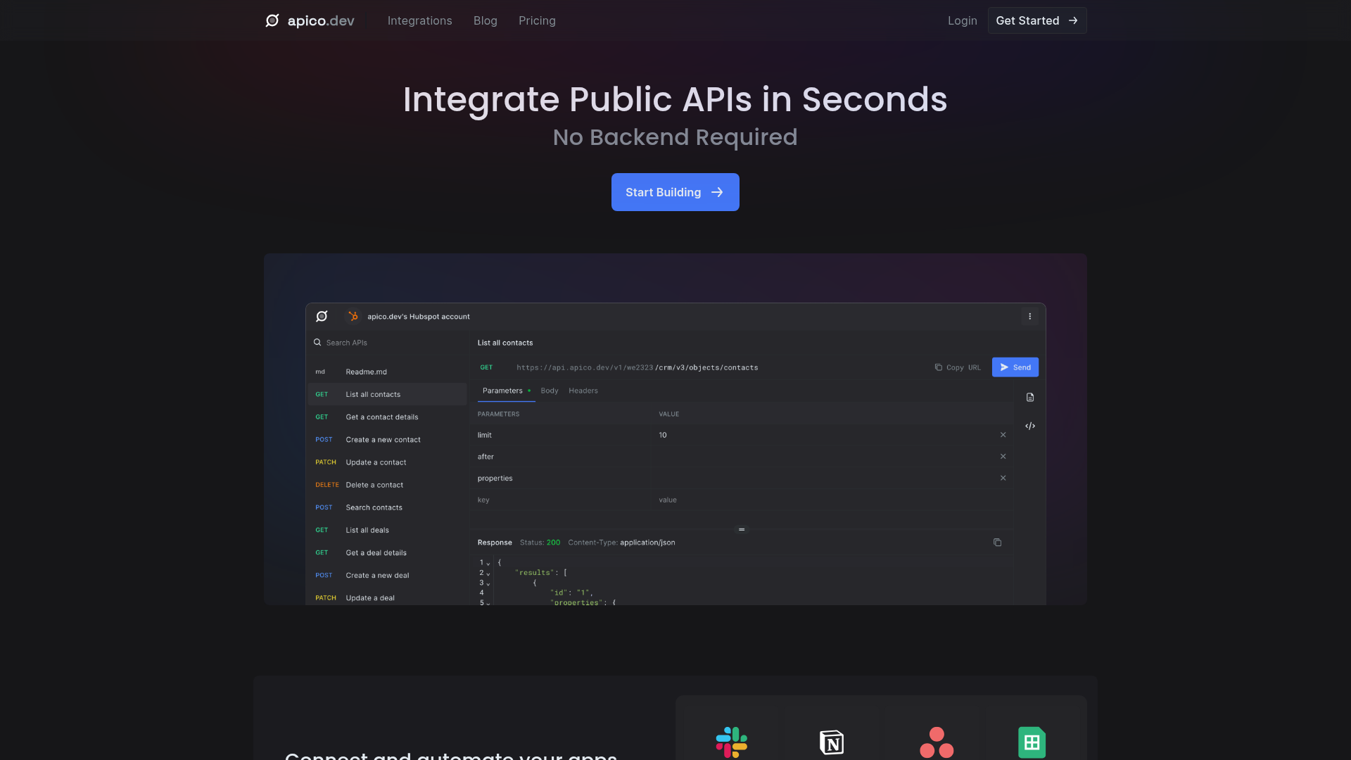 Apico screenshot