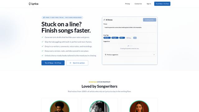 Lyrica screenshot