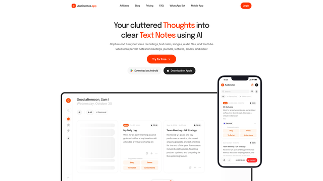 Audionotes screenshot