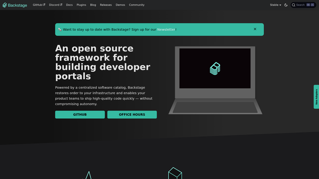 Backstage screenshot