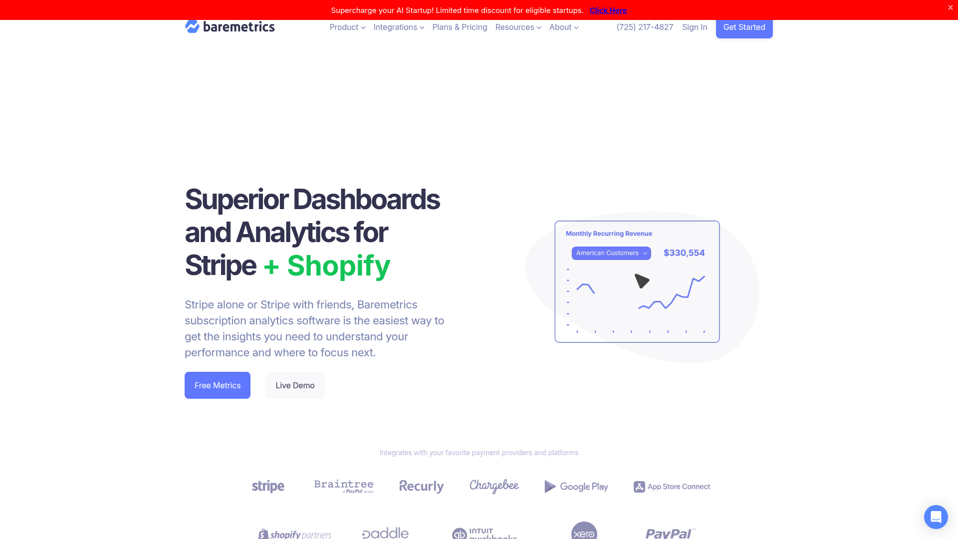 Baremetrics screenshot