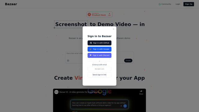 Bazaar screenshot