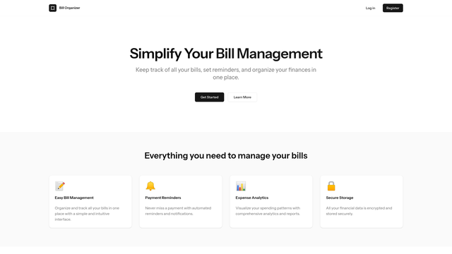 Bill Organizer