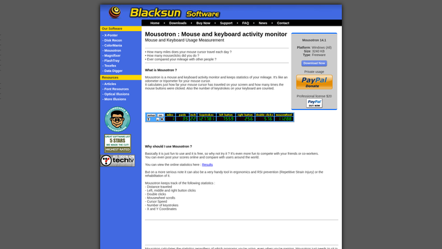 Mousotron screenshot