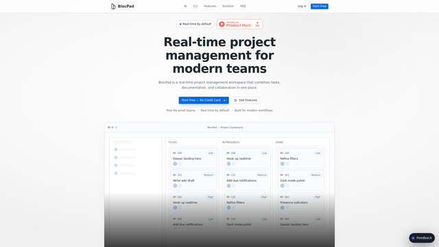 BlocPad CLI screenshot