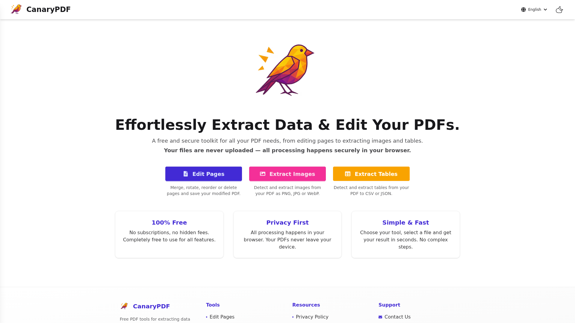 CanaryPDF screenshot