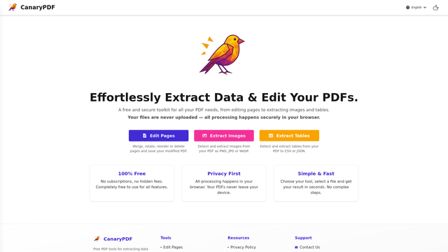 CanaryPDF screenshot