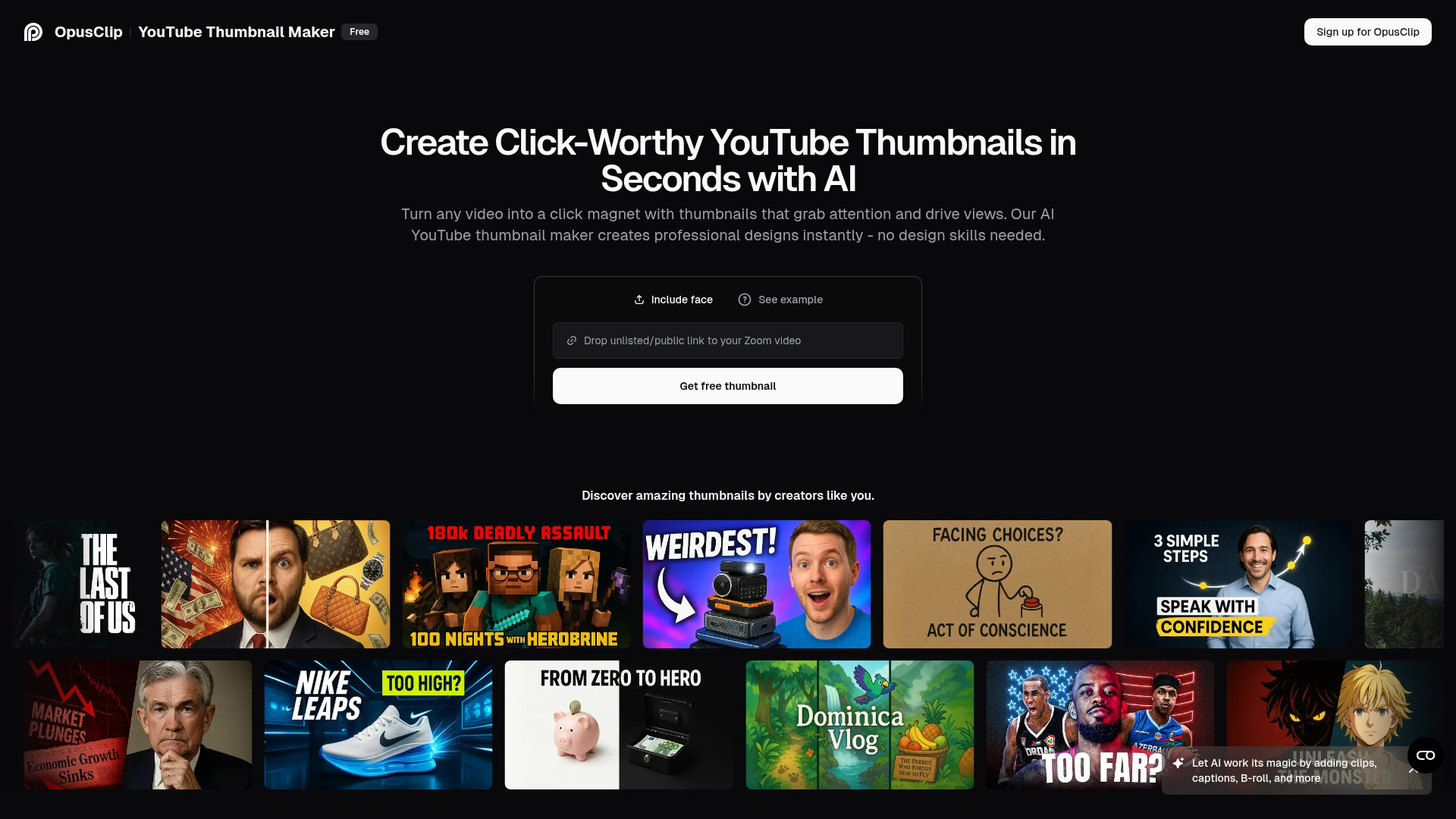 AI YouTube Thumbnail Maker screenshot