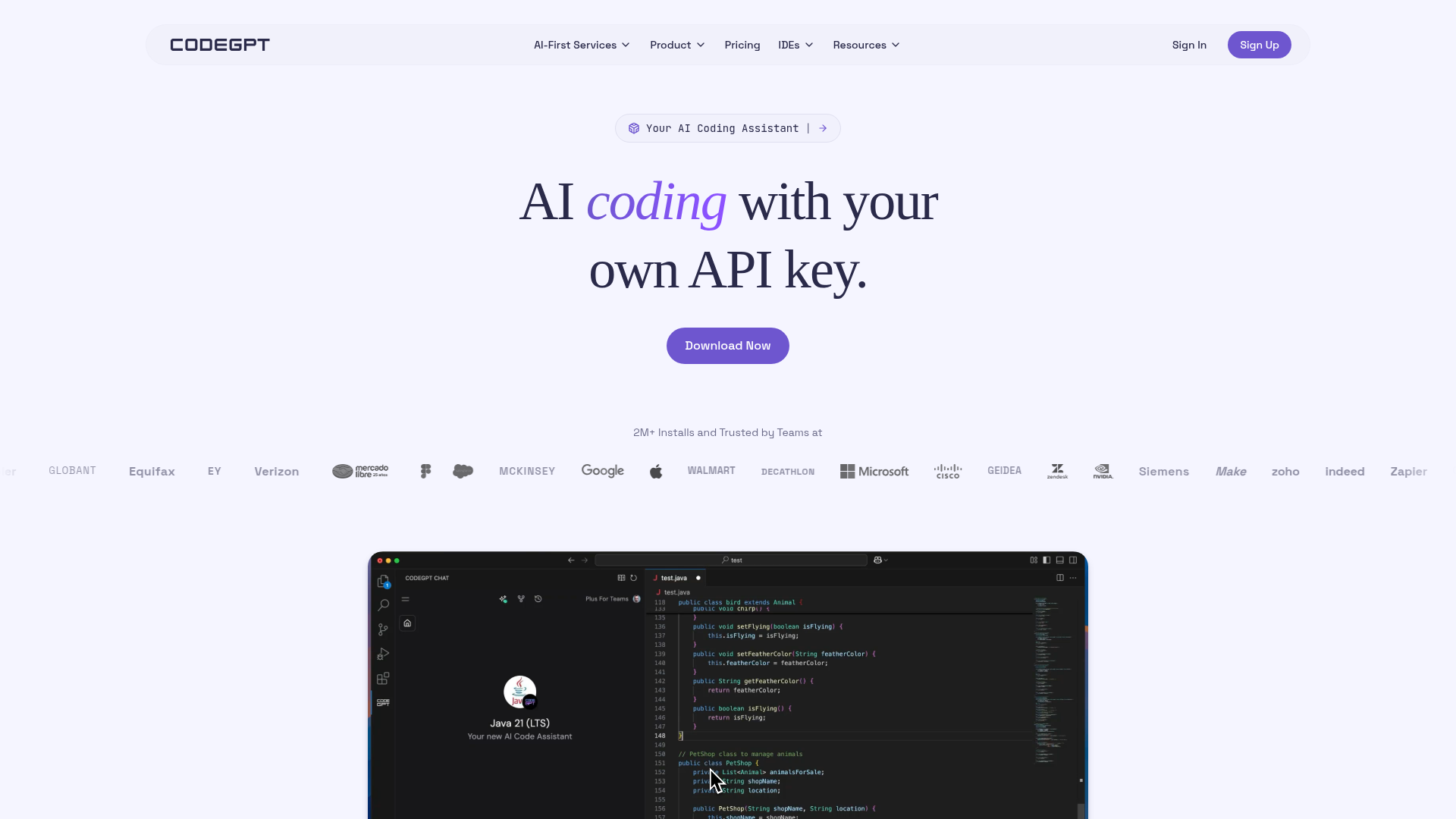 CodeGPT screenshot