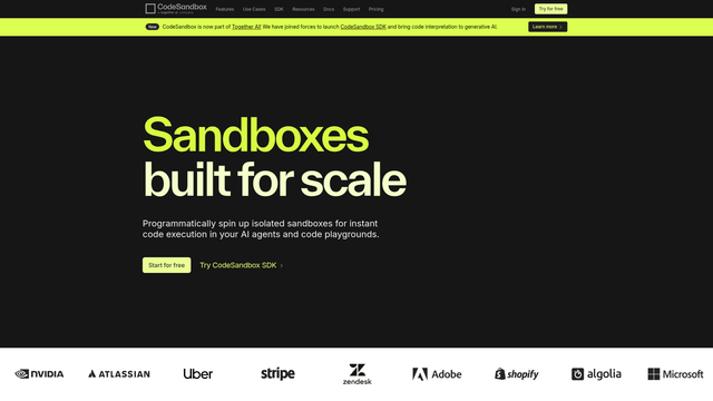 CodeSandbox screenshot