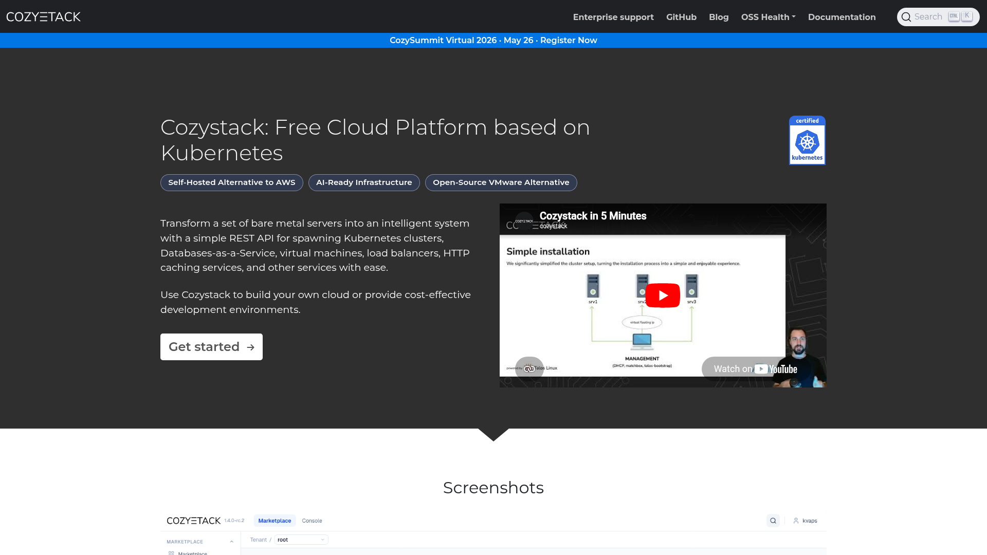 Cozystack screenshot
