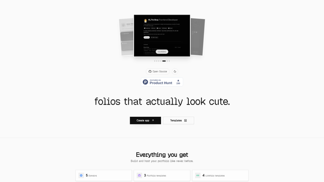 cutefolio screenshot