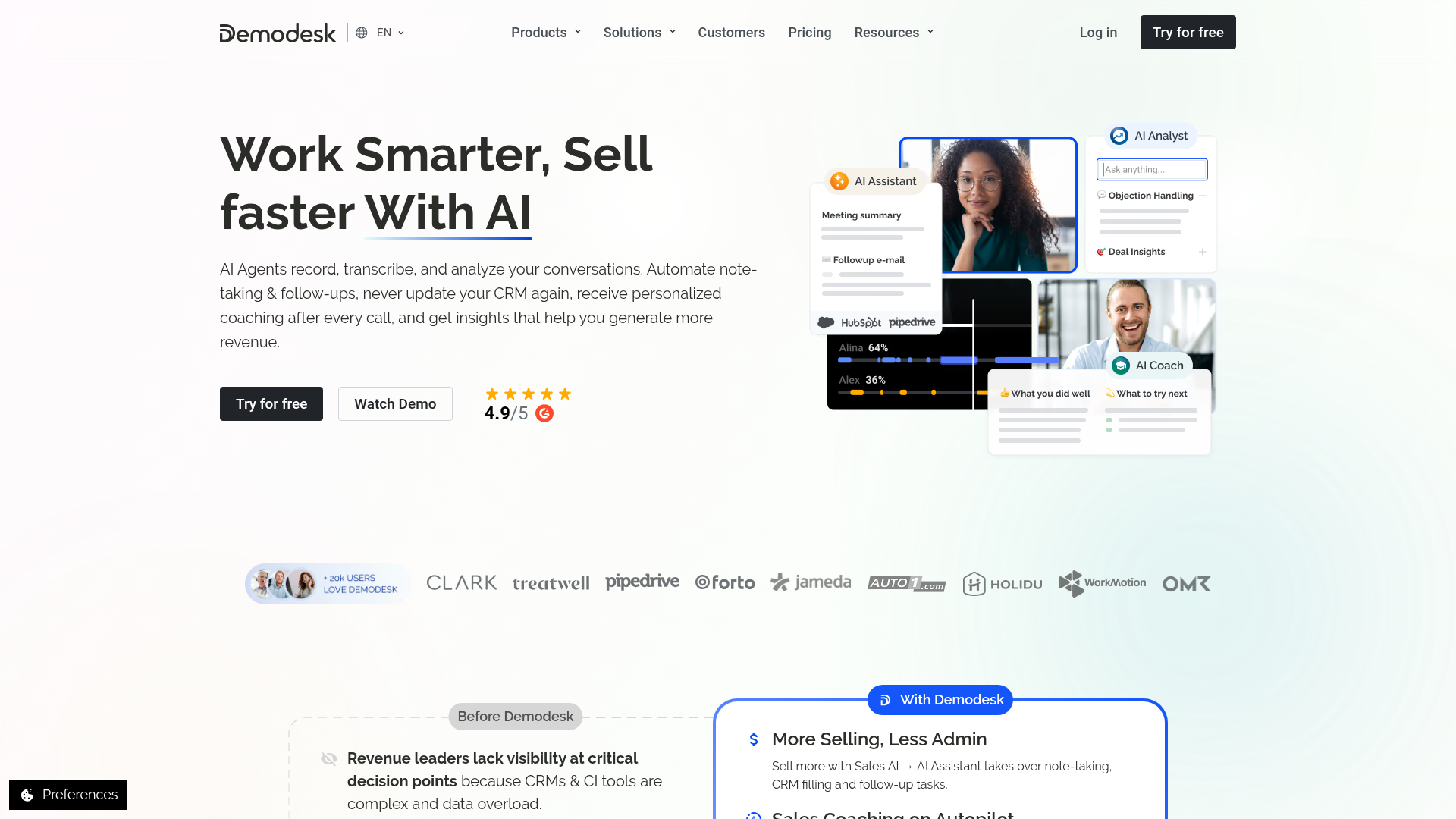 Demodesk screenshot