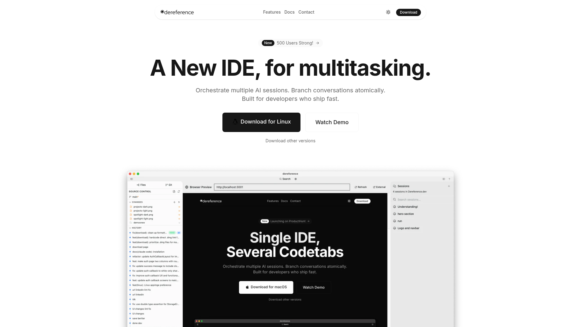 Dereference AI Codetabs screenshot