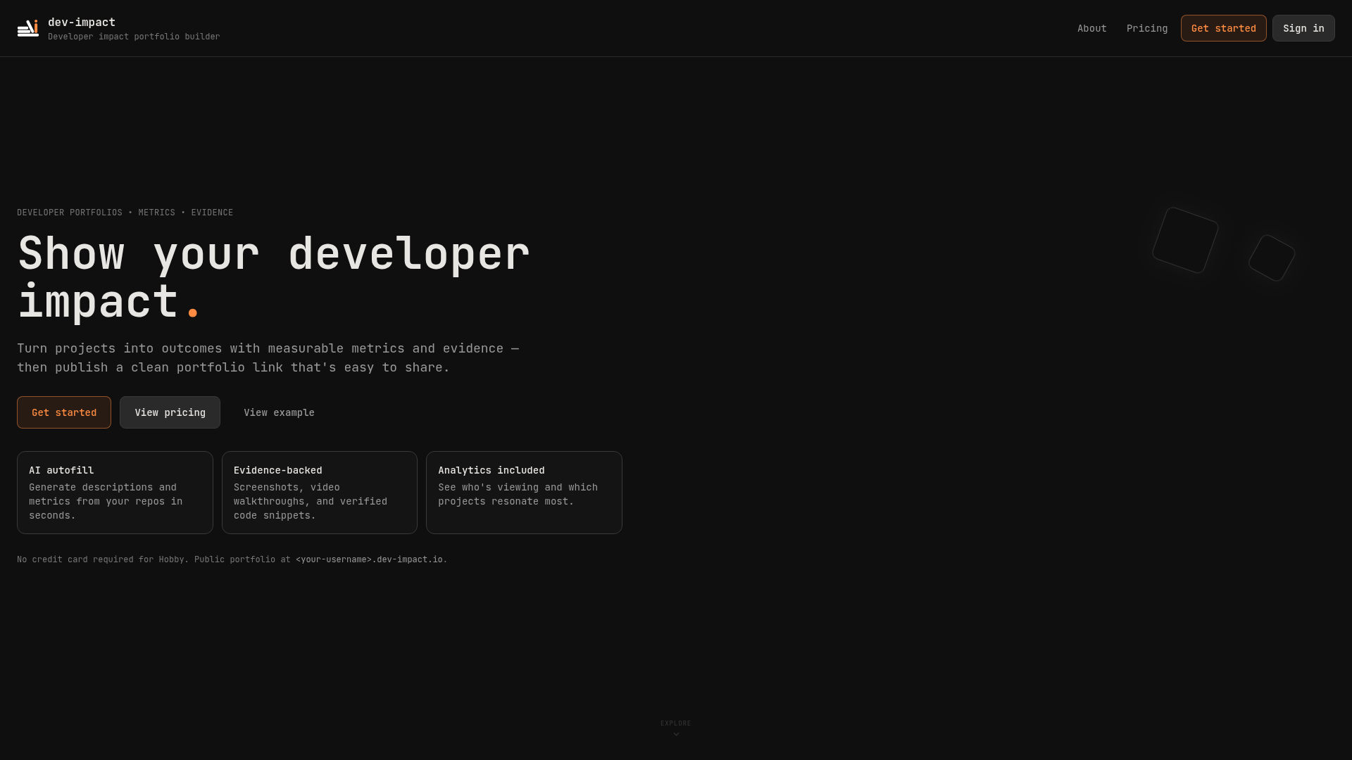 dev-impact screenshot