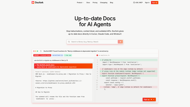 Docfork screenshot