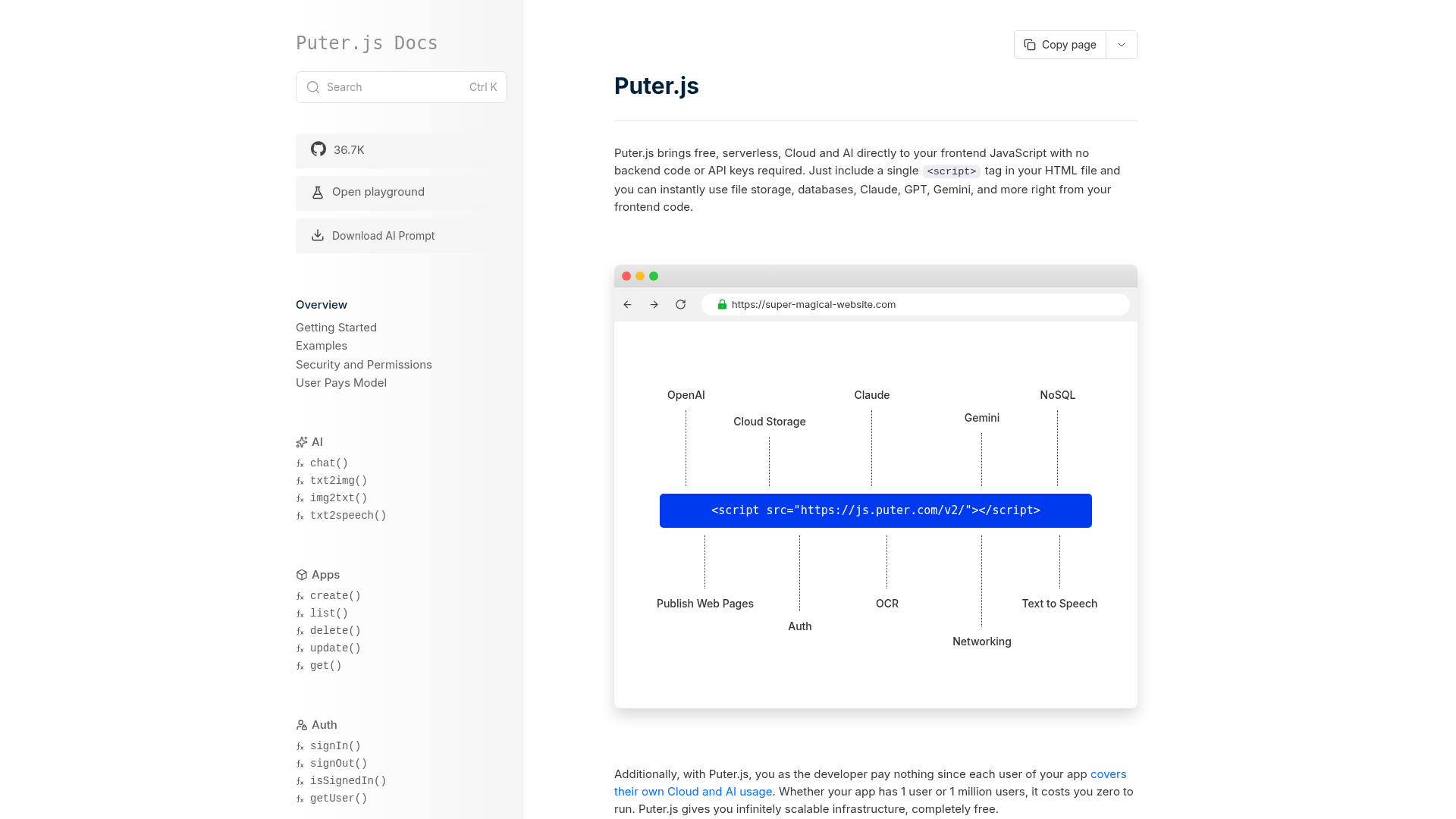 Puter.js screenshot