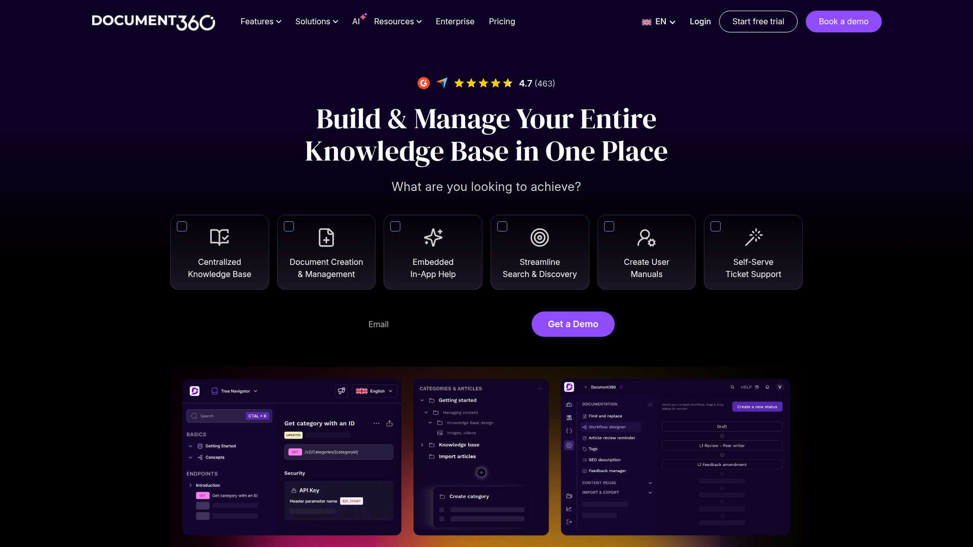 Document360 screenshot