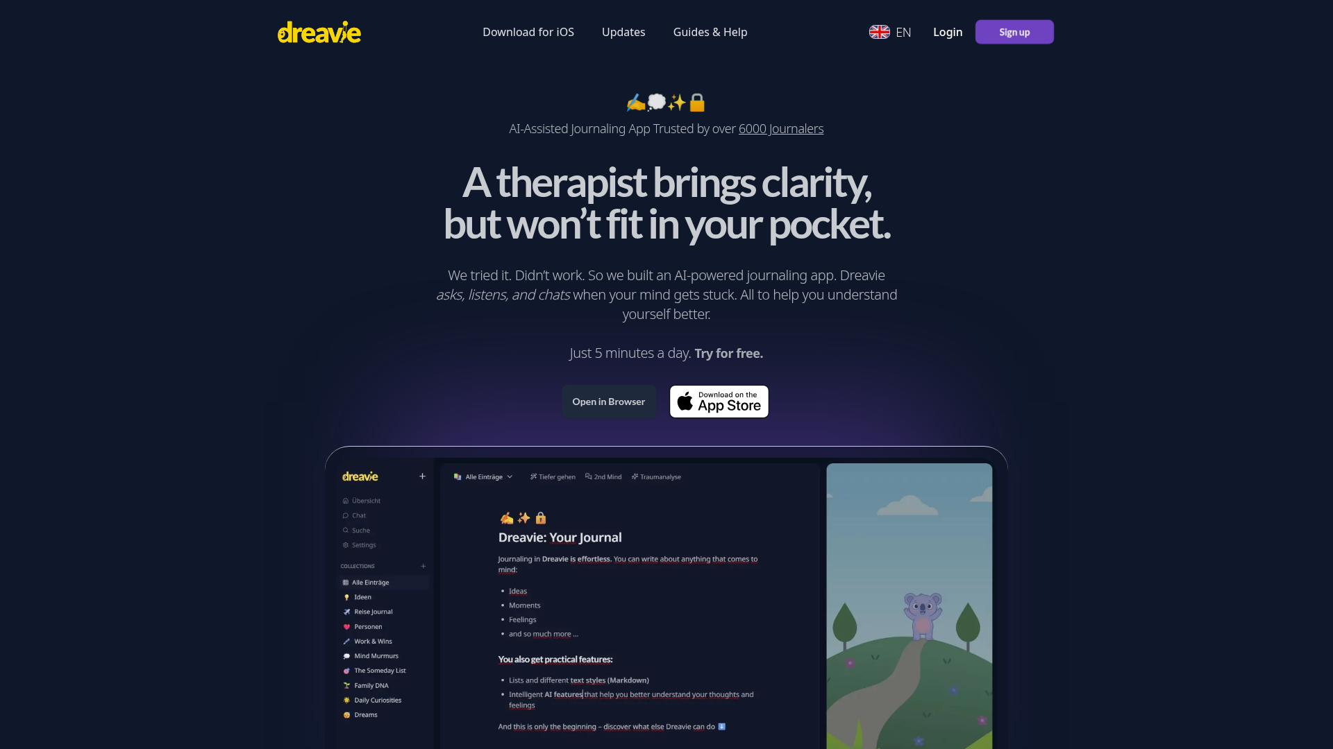 Dreavie screenshot