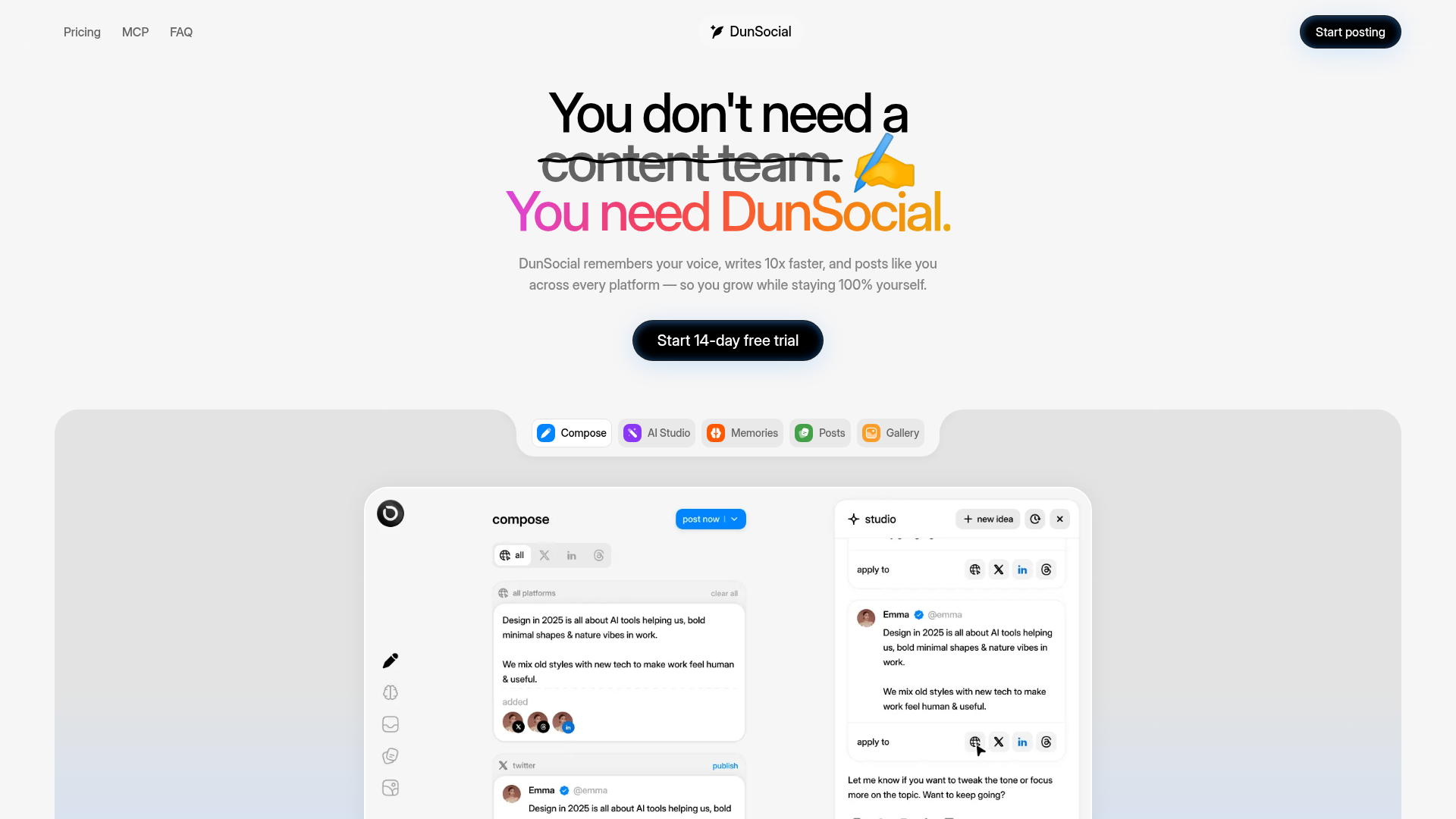 DunSocial screenshot