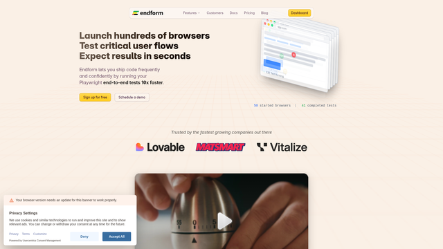 Endform screenshot