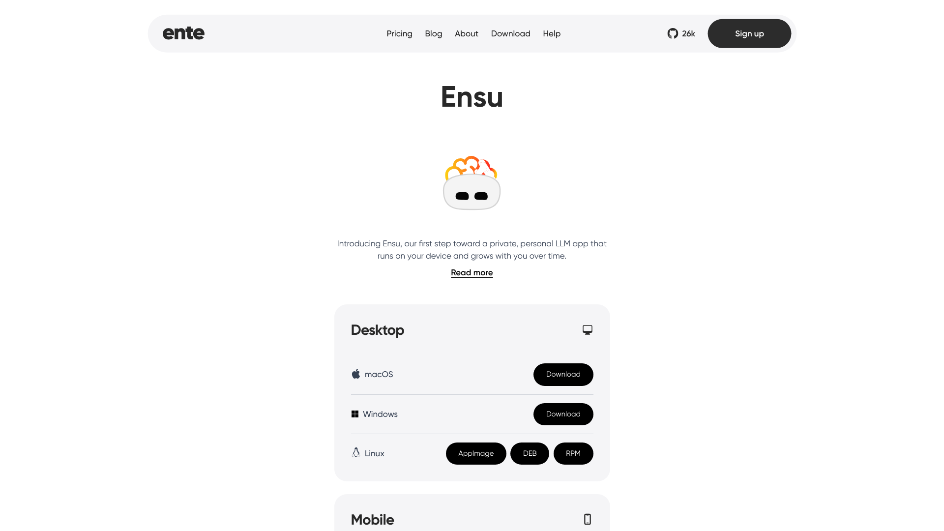Ensu screenshot