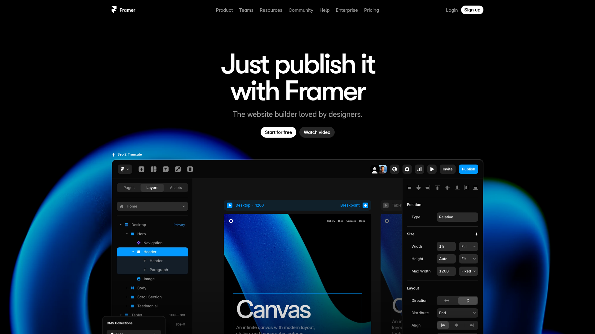 Framer screenshot