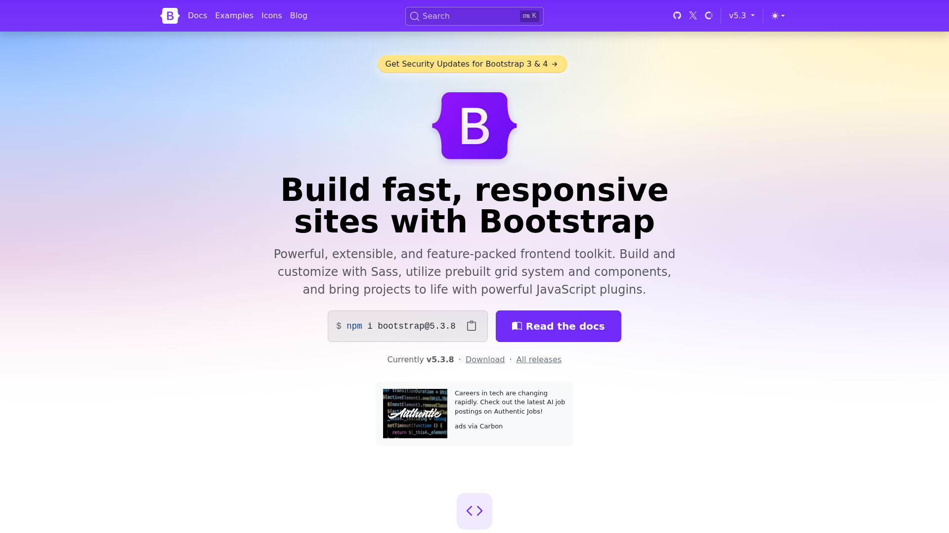 Bootstrap screenshot