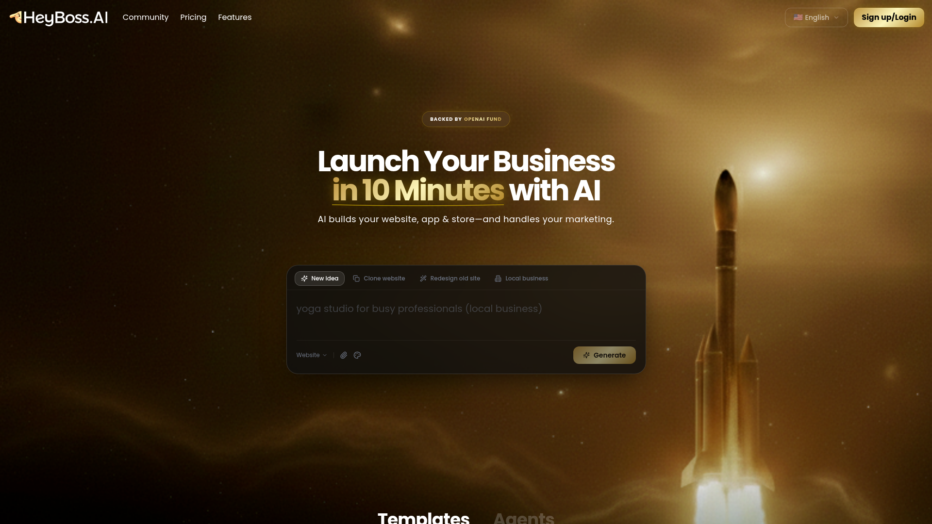 HeyBoss AI screenshot