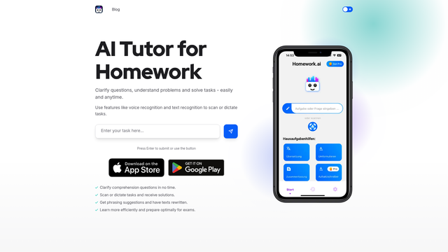 Homework.ai screenshot