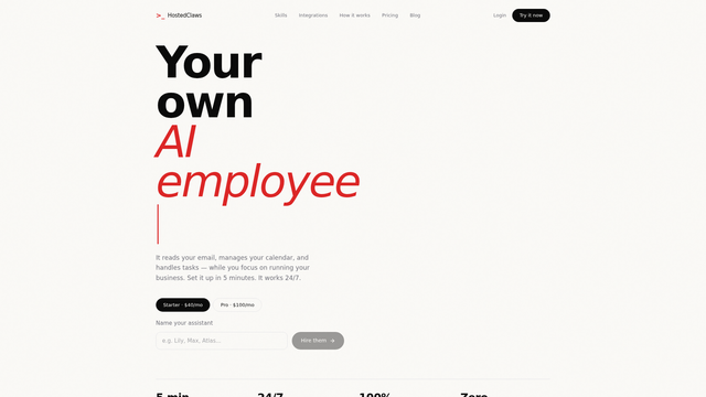HostedClaws screenshot