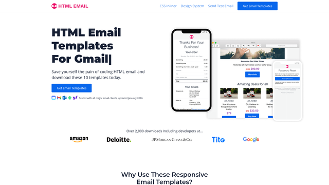 HTML Email screenshot