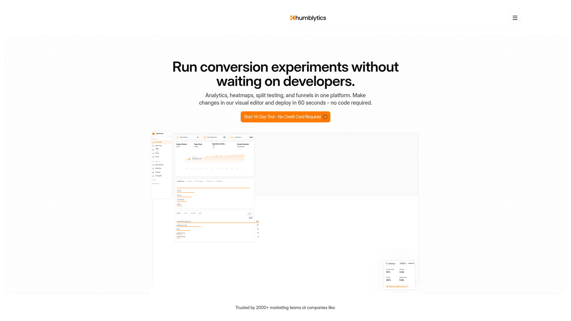 Humblytics screenshot