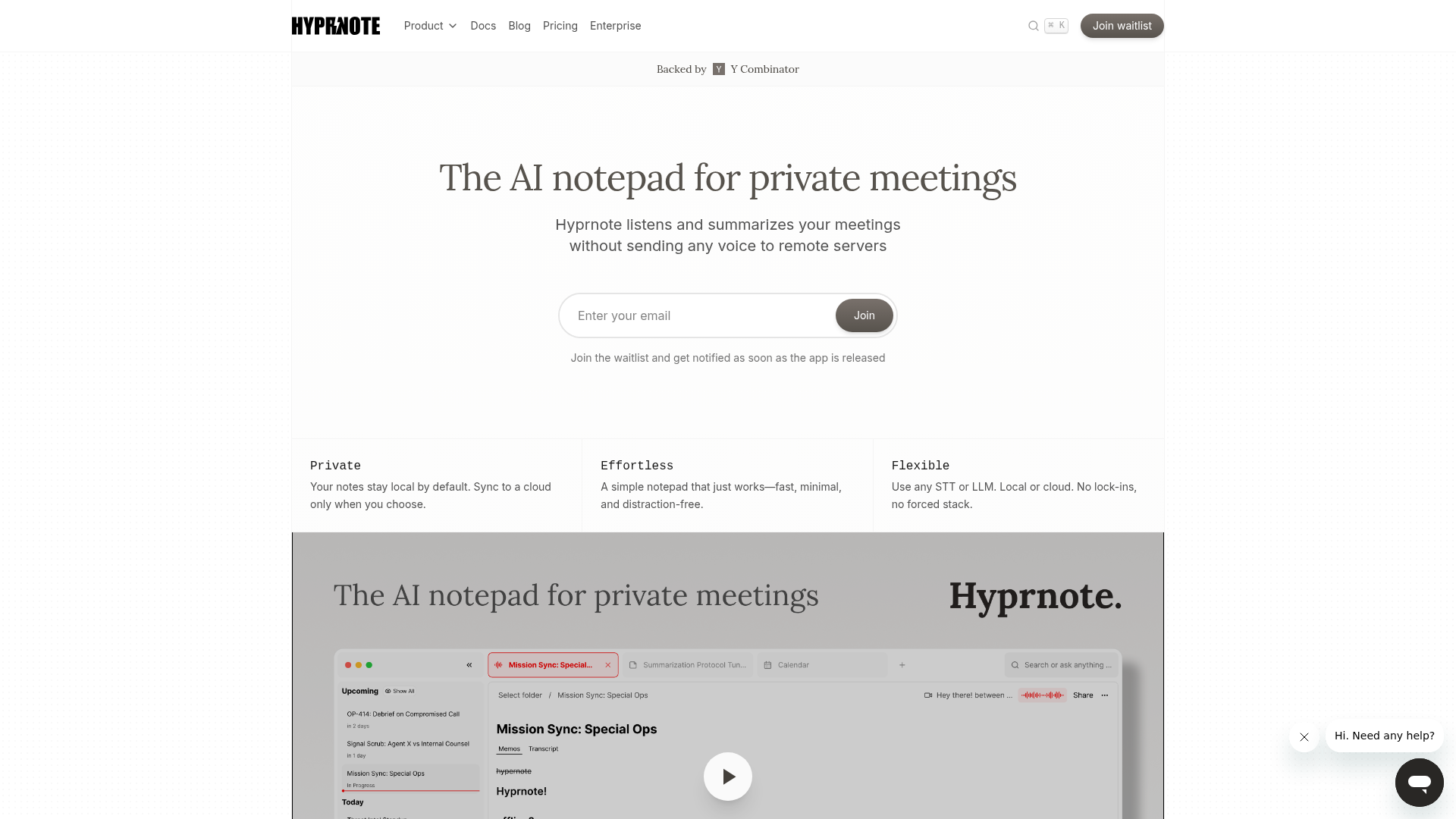 Hyprnote screenshot