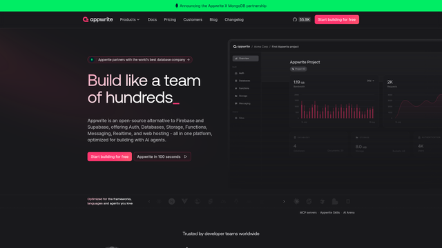 Appwrite screenshot