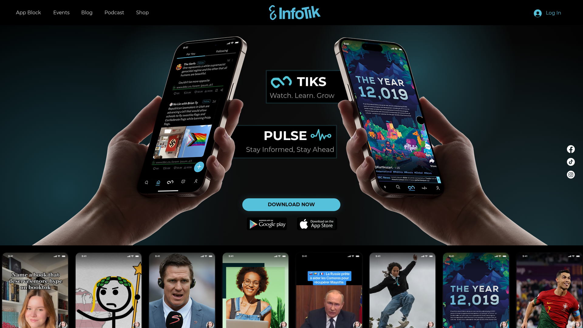 InfoTik screenshot