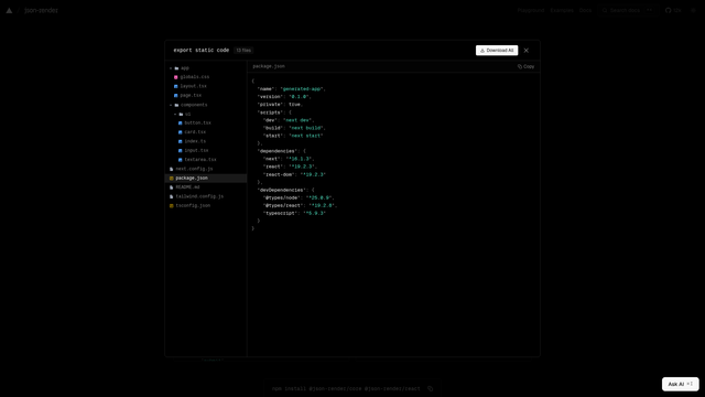 json-render screenshot
