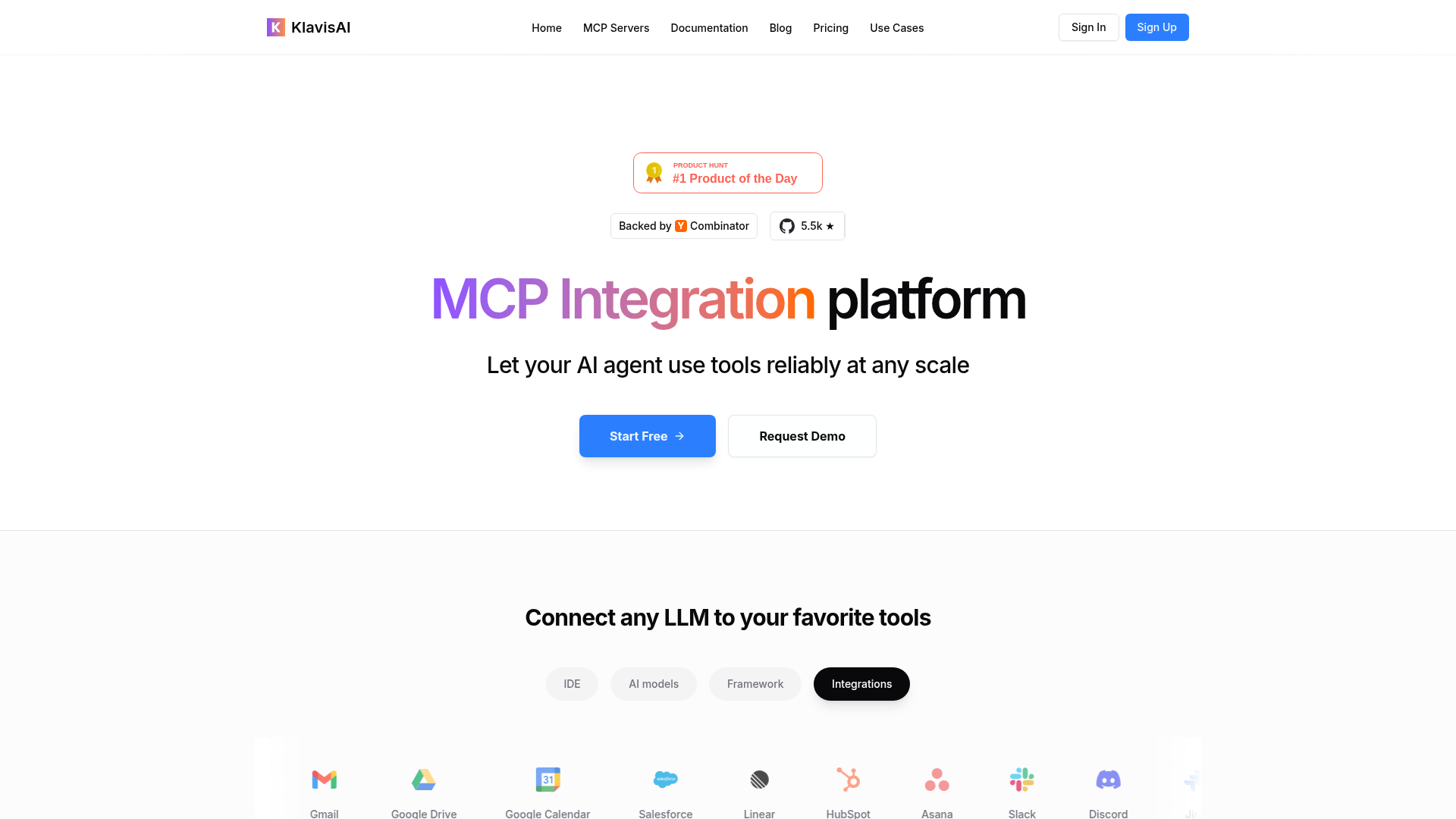 Klavis AI screenshot