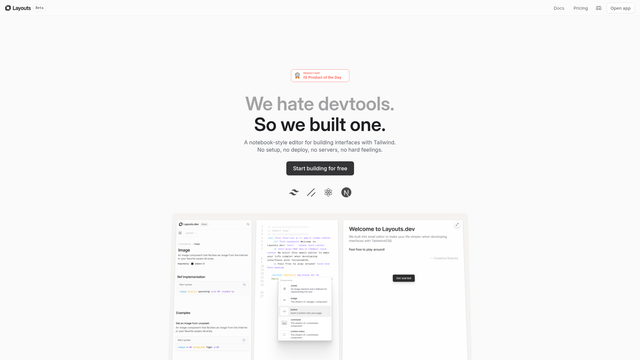 Layouts.dev screenshot