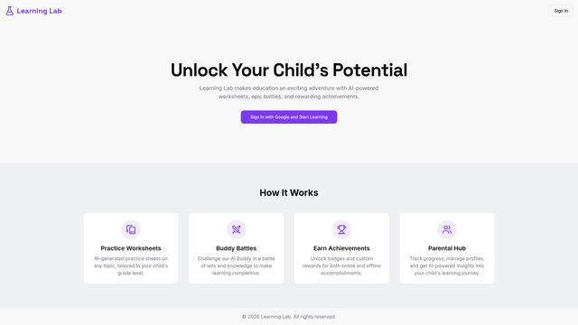 Learning Lab screenshot