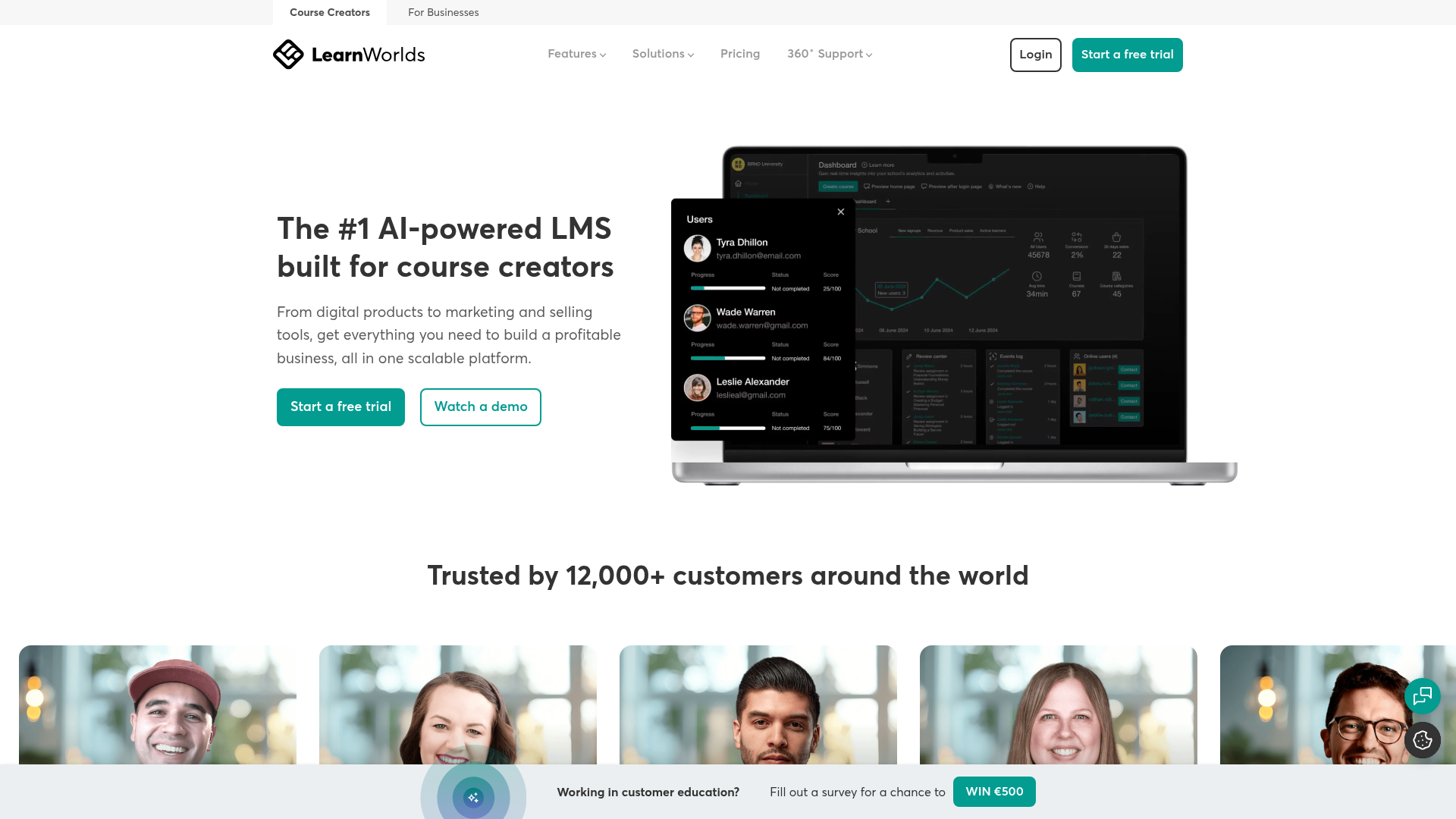 LearnWorlds screenshot